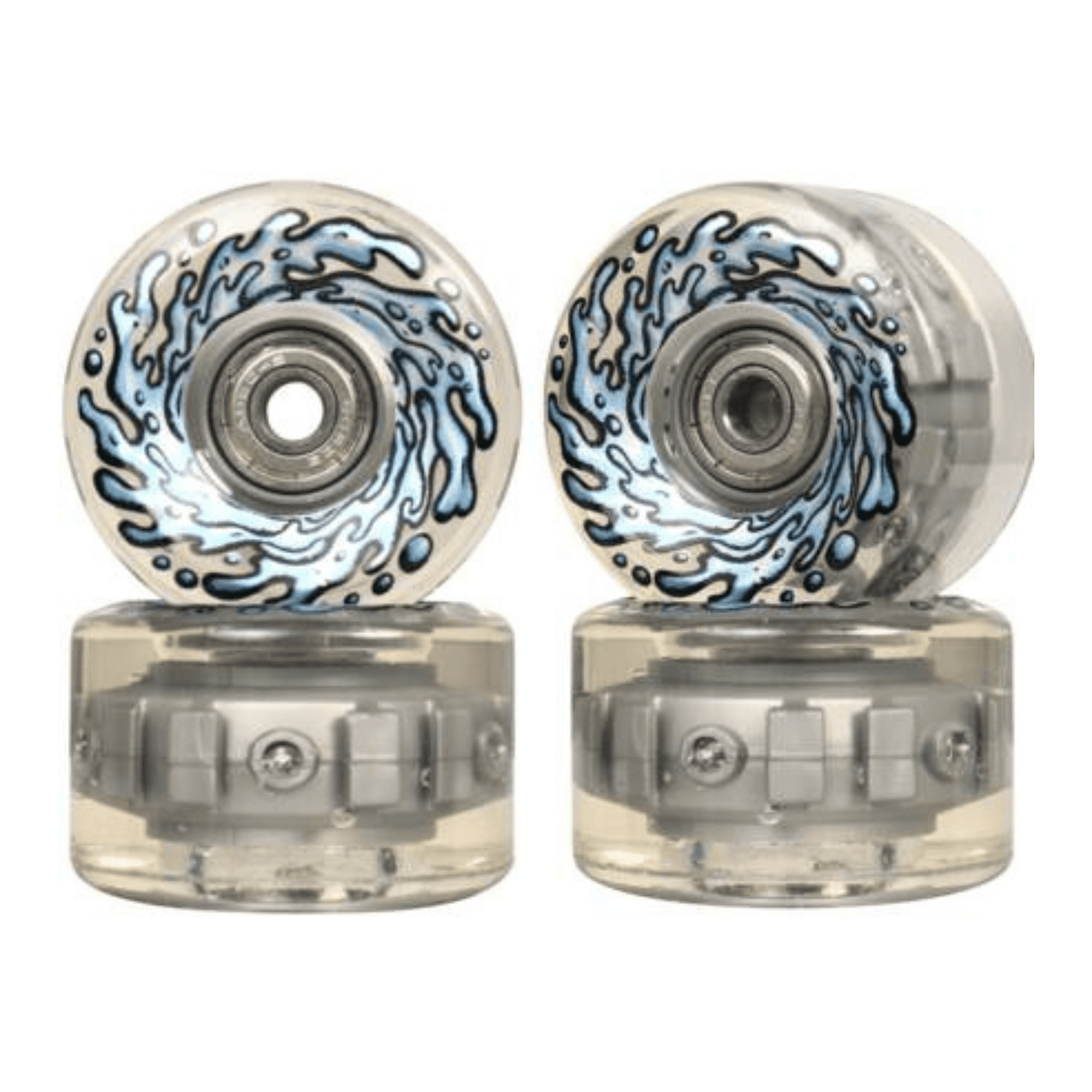 Santa Cruz Slime Balls 78a Light Ups Blue LED Skateboard Wheels, 60mm Skateboard Wheels Santa Cruz