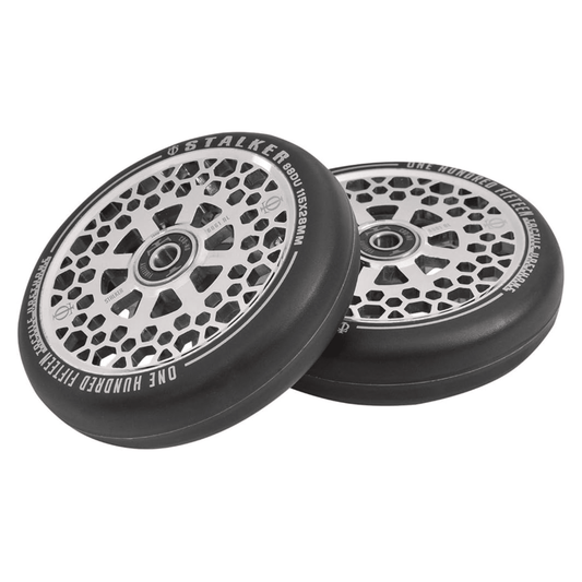 Oath Stalker Scooter Wheels 115mm X 28, Neo Silver Scooter Wheels Oath