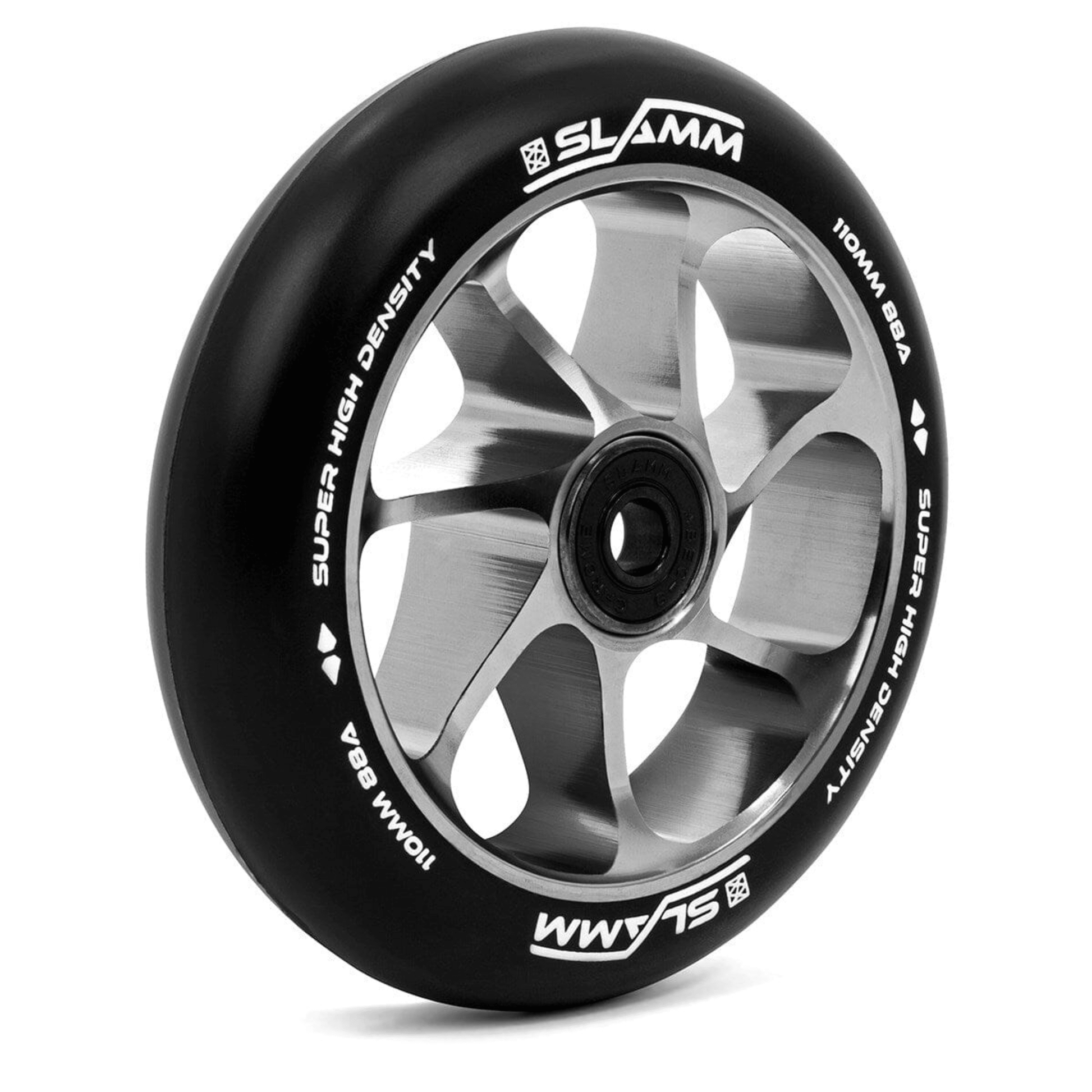 Slamm Team Scooter Wheel 110mm, Black/Silver Scooter Wheels Slamm Scooters