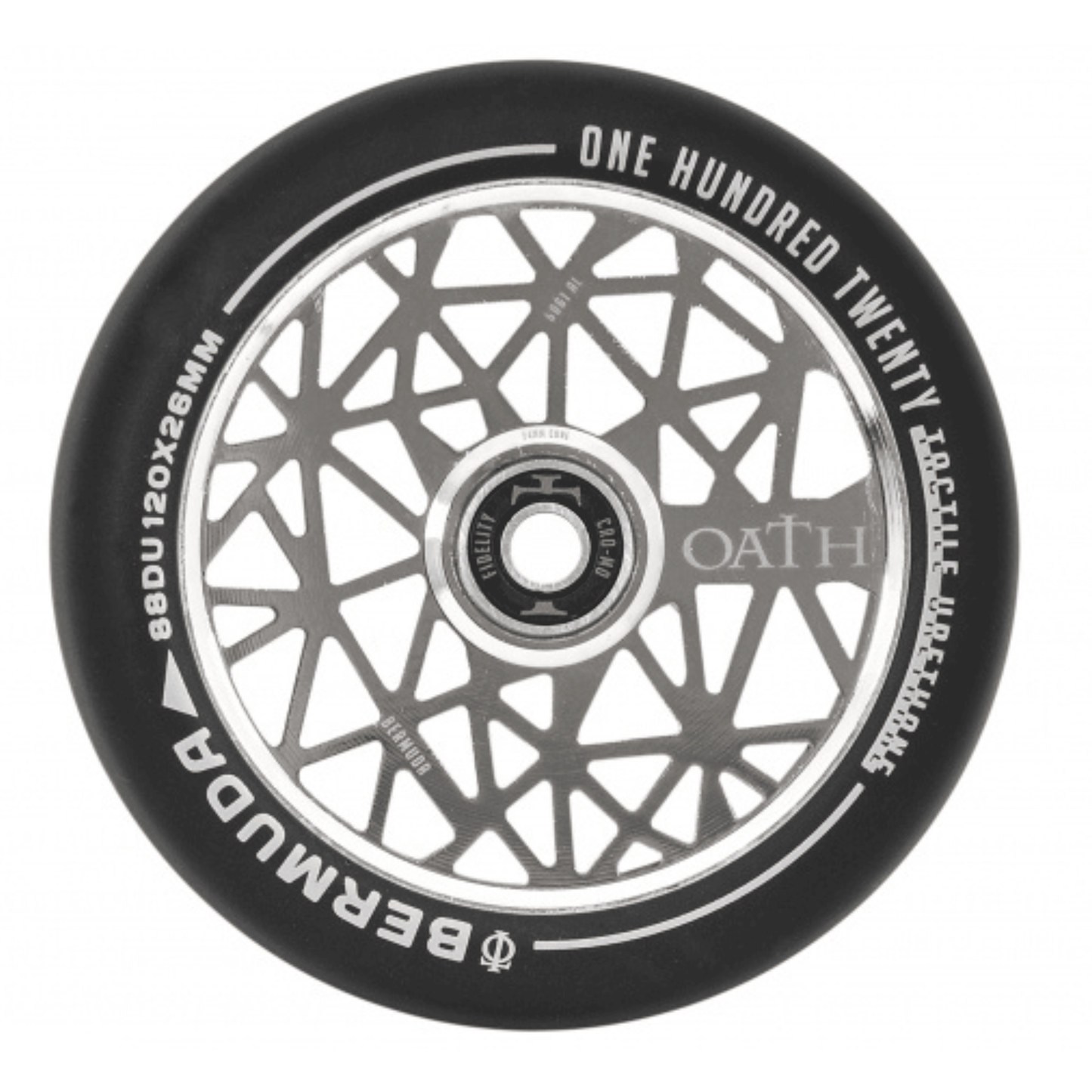Oath Bermuda Scooter Wheel 120mm, Neo Silver Scooter Wheels Oath