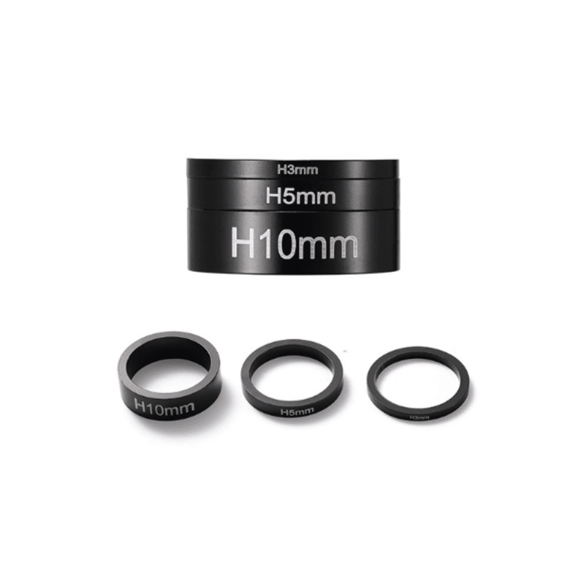 Blunt Bar Spacers (3 Pack), Black Scooter Hardware Blunt