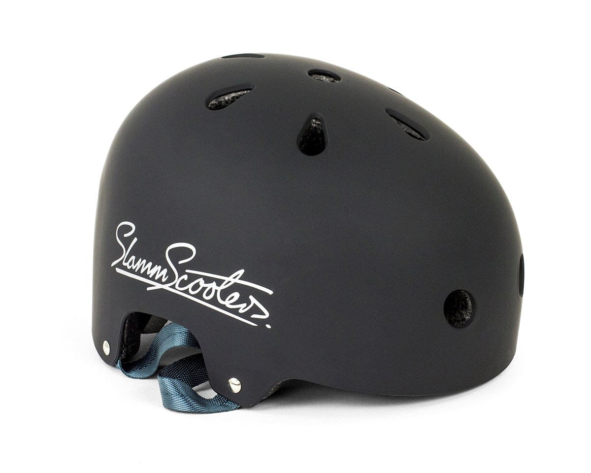 Slamm Logo Helmet, Black Protection Slamm Scooters