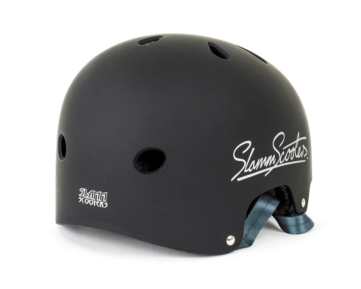 Slamm Logo Helmet, Black Protection Slamm Scooters