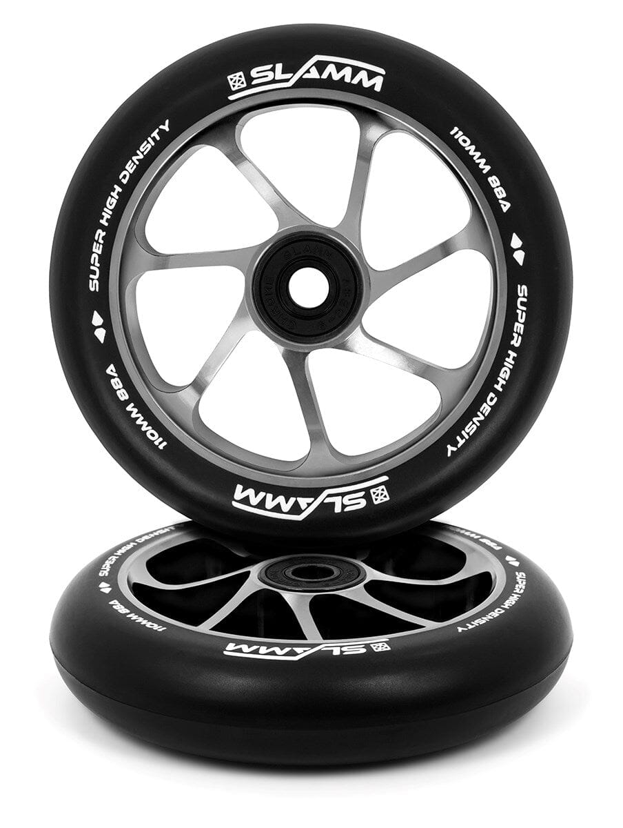 Slamm Team Scooter Wheel 110mm, Black/Silver Slamm Scooters