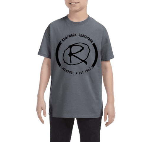 Rampworx "Big Crest" Youth T-Shirt, Dark Grey