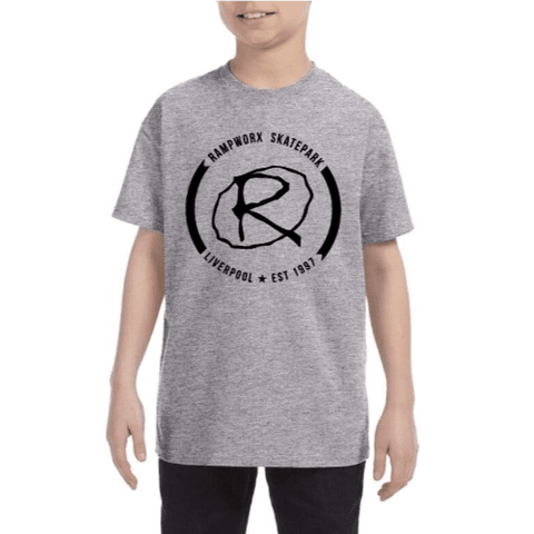 Rampworx "Big Crest" Youth T-Shirt, Light Grey