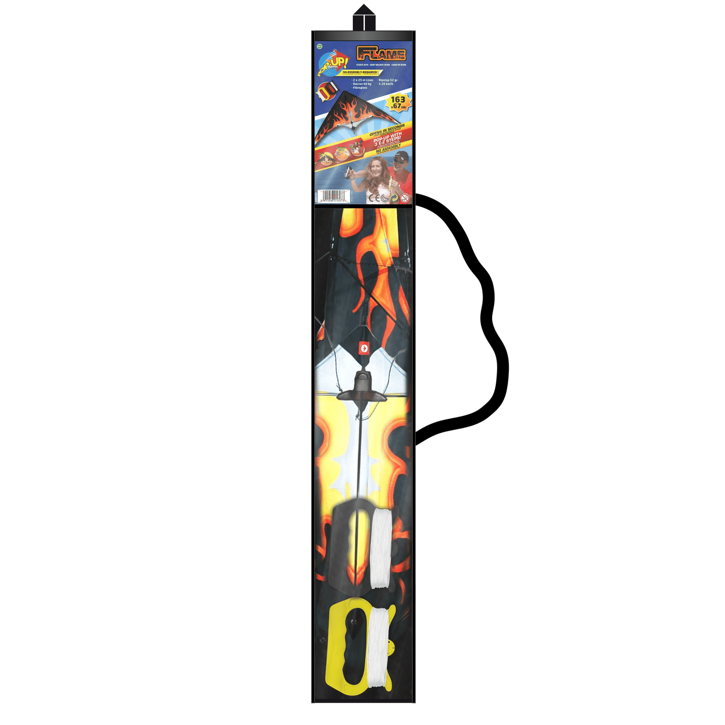 EOLO PopUp Kite Stunt 160cm Flame Kite Toys Eolo