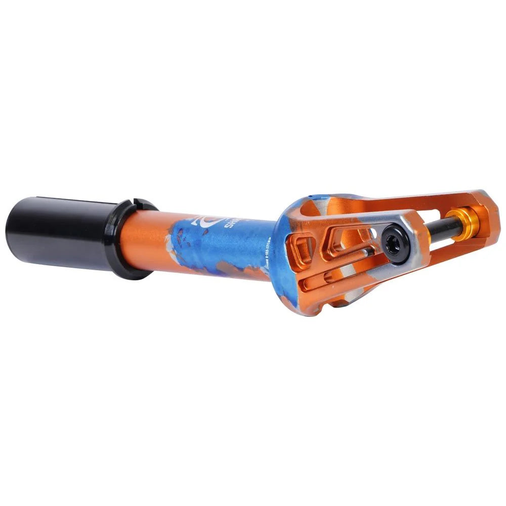 Oath Shadow IHC Scooter Fork, Orange/Blue/Titanium Scooter Forks Oath