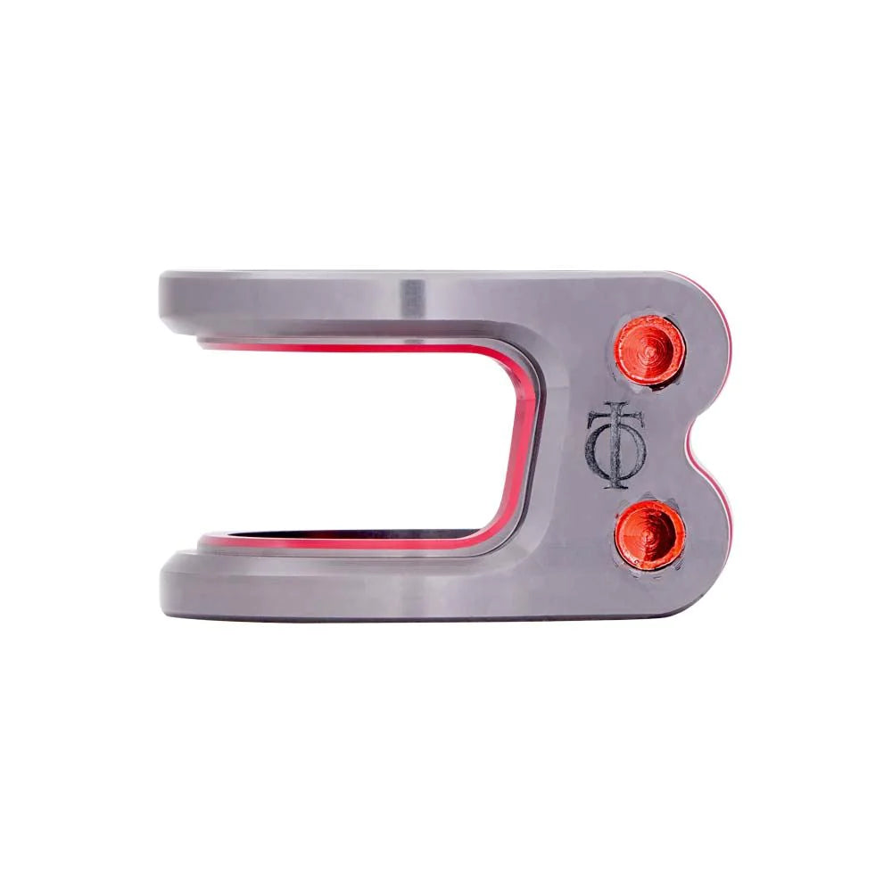 Oath Carcass 2 Bolt Clamp, Red/Titanium Scooter Clamps Oath