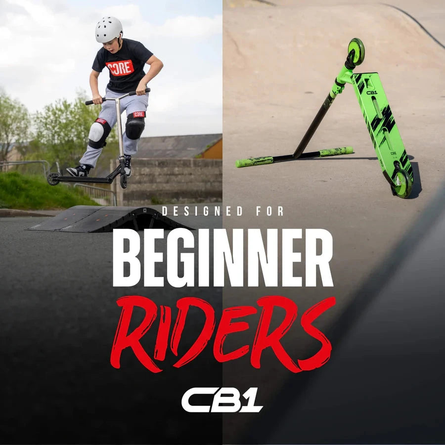 CORE CB1 Beginner Stunt Scooter - Black/Green Complete Scooters CORE