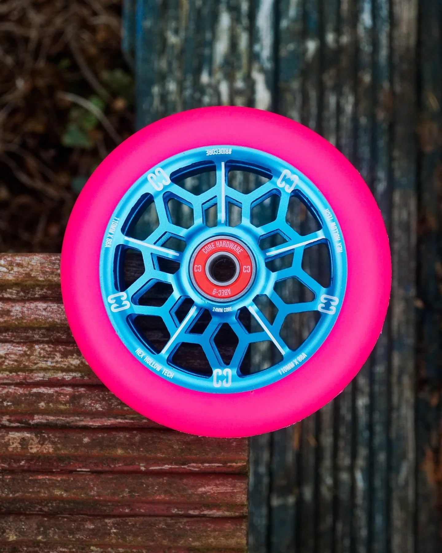 CORE Hex Hollow Scooter Wheel 110mm – Pink/Blue Scooter Wheels CORE