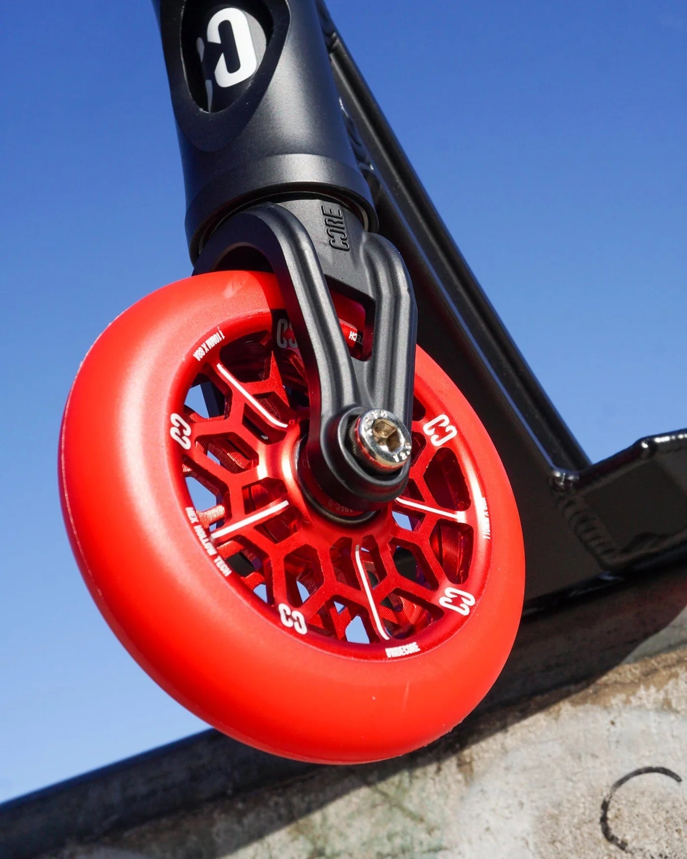 CORE Hex Hollow Scooter Wheel 110mm – Red Scooter Wheels CORE