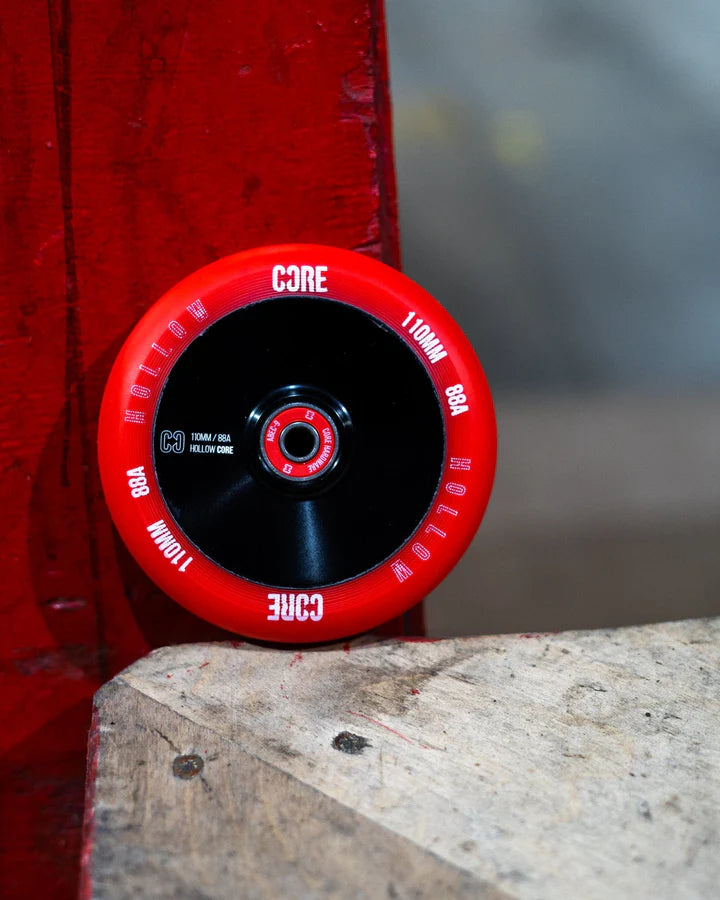 CORE Hollow Stunt Scooter Wheel V2 110mm - Red/Black Scooter Wheels CORE