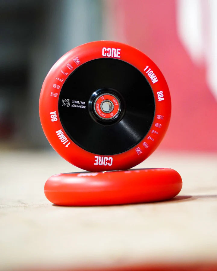 CORE Hollow Stunt Scooter Wheel V2 110mm - Red/Black Scooter Wheels CORE