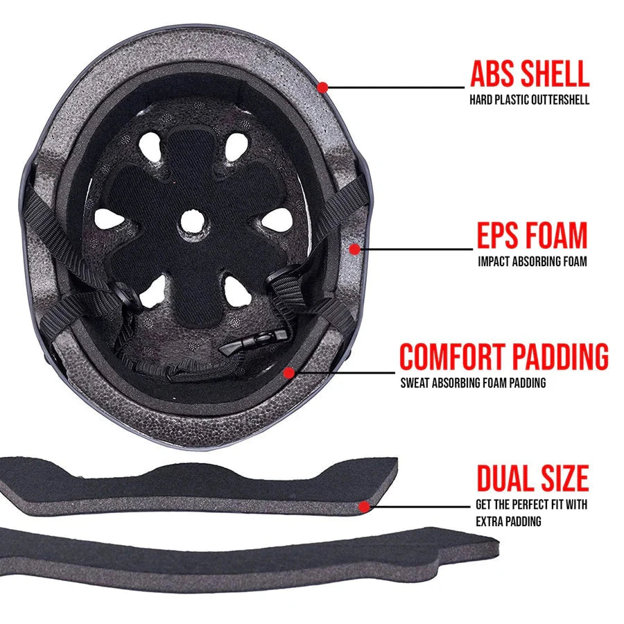 Core Street Helmet, Black/White Protection CORE