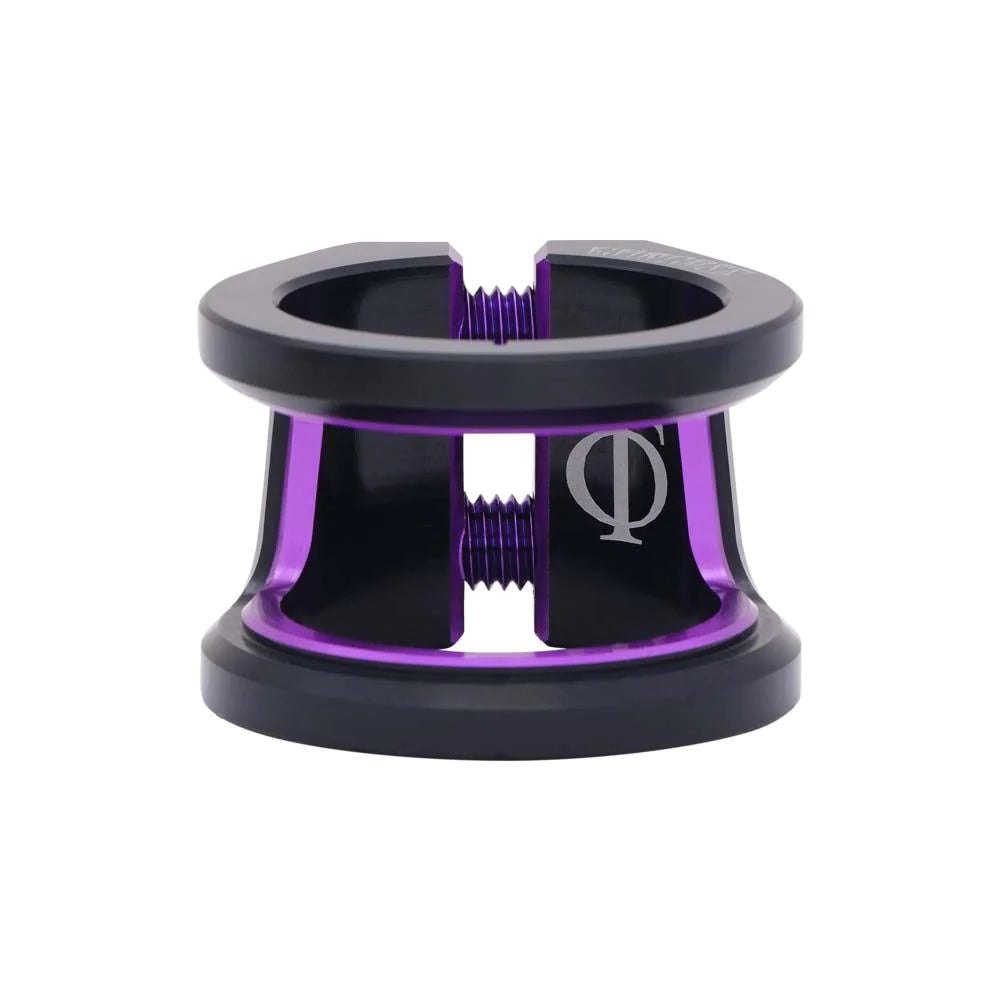 Oath Carcass 2 Bolt Clamp, Black/Purple Scooter Clamps Oath