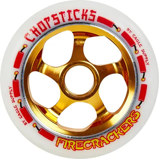 Eagle Chopsticks Firecracker Scooter Wheel 110mm, White Scooter Wheels Eagle Supply
