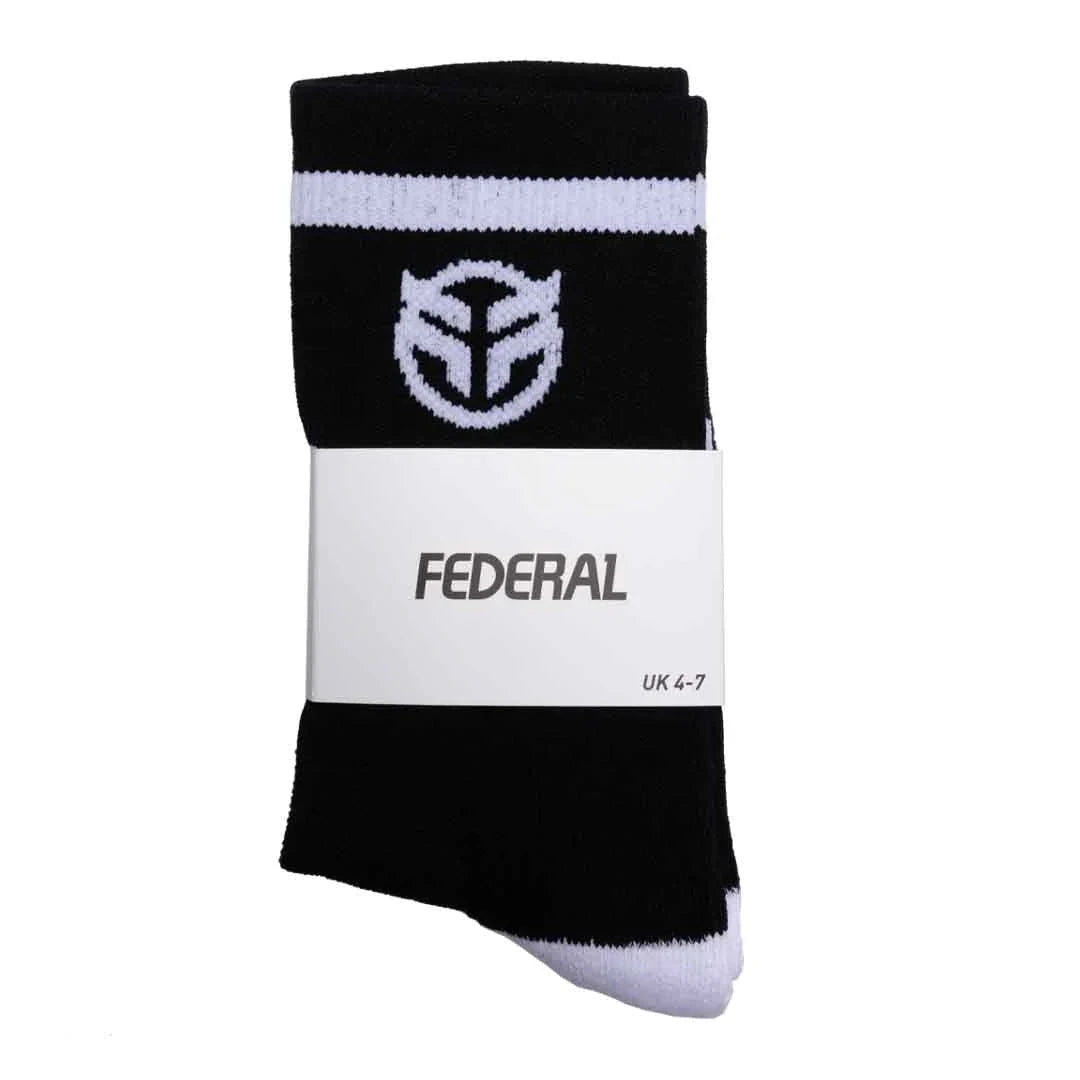 Federal Youth Logo Socks, Black UK 4-7 Clothing Federal