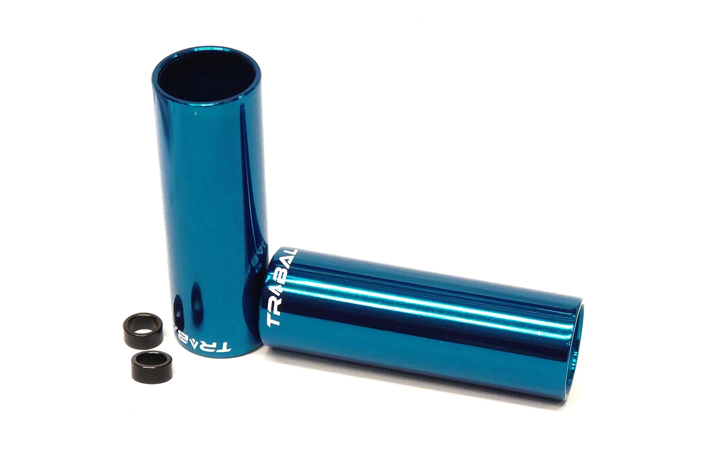 Tribal 4" Pegs - Blue 14mm With 10mm Adapter (Pair) BMX Parts Tribal