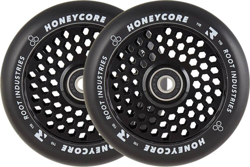 Root Honeycore Pro Scooter Wheels 110mm, Black/Black Scooter Wheels Root Industries 