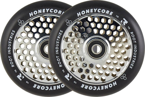 Root Honeycore Pro Scooter Wheels 110mm, Black/Chrome