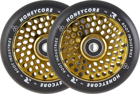 Root Honeycore Pro Scooter Wheels 110mm, Black/Gold