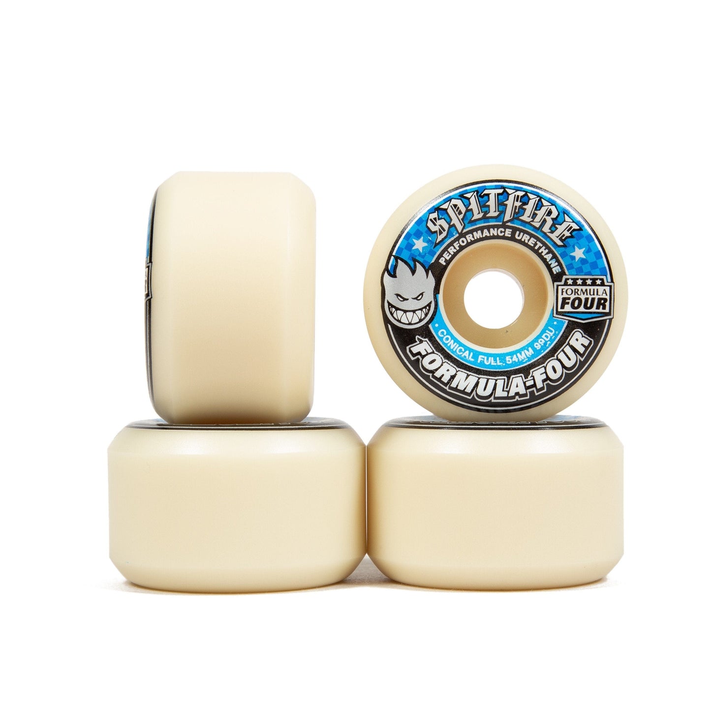 Spirtfire Formula Four Conical Full 99DU Skateboard Wheels, 54mm Skateboard Wheels Spitfire