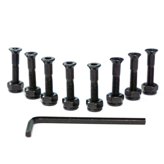 CORE Skateboarding Truck Mounting Hardware Bolts 1" - Black Skateboard CORE