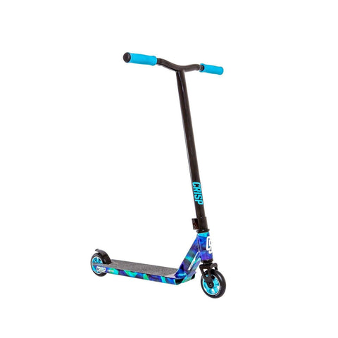 Crisp Switch Complete Stunt Scooter, Cloudy Chrome Blue, Black
