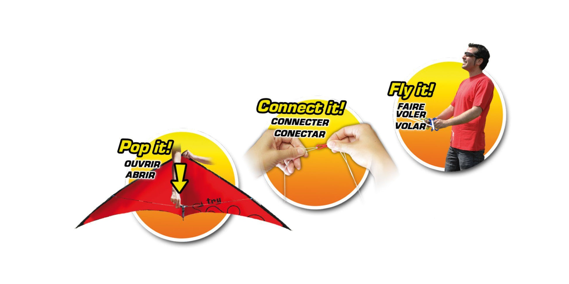 EOLO PopUp Kite Stunt 110cm Try Kite Kites Eolo