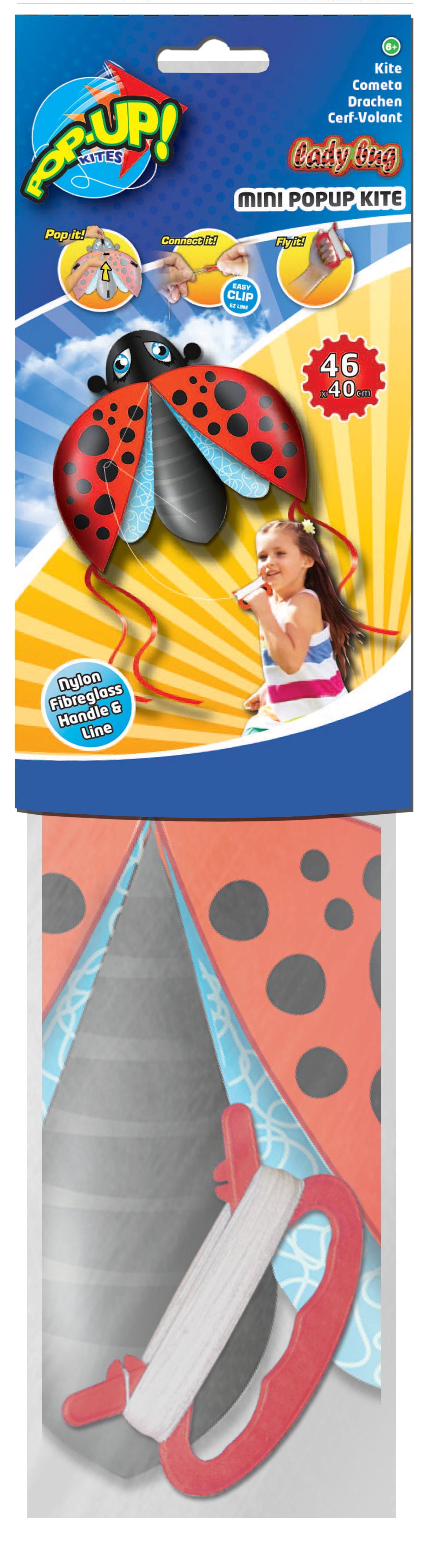 EOLO Pop Up Kite, Mini Ladybug Toys Eolo