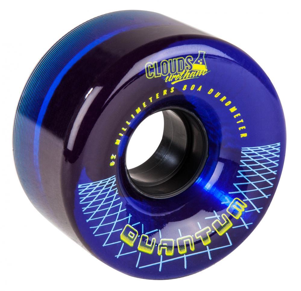 Clouds Urethane Wheels Quantum 80a (PK 4), Clear Blue Quad Roller Skates Clouds