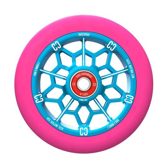 *NEW* CORE Hex Hollow Stunt Scooter Wheel 110mm – Pink/Blue Scooter Wheels CORE
