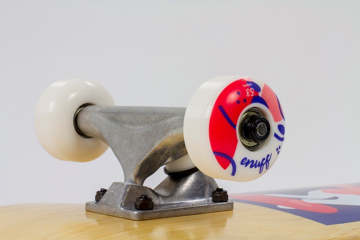 Enuff Skateboards Making Waves Complete Skateboard 7.75", Natural/Purple Complete Skateboards Enuff