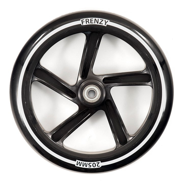 Frenzy wheels Black Scooter Wheels Frenzy Scooters 205mm 