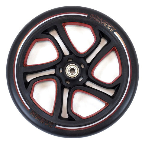 Frenzy 215mm Recreational Scooter Wheel, Black/Red