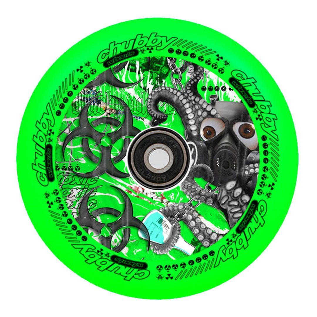 Chubby Lab Stunt Scooter Wheels Neon Green 110mm Scooter Wheels CHUBBY