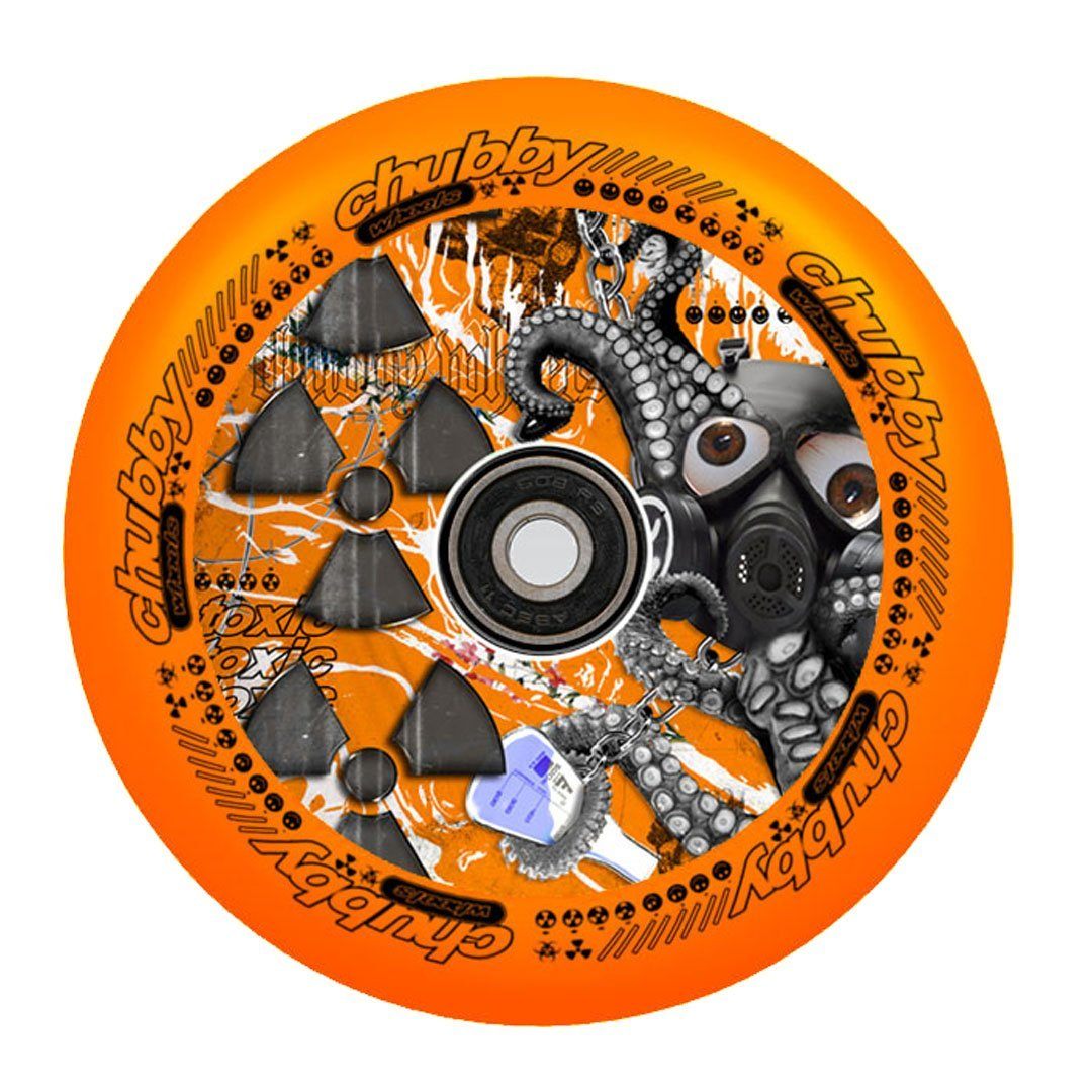 Chubby Lab Stunt Scooter Wheels Neon Orange 110mm Scooter Wheels CHUBBY