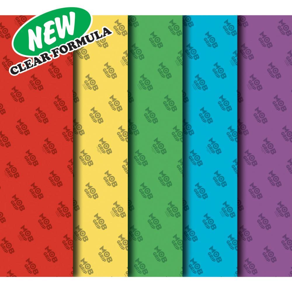 Mob 9" Graphic Transparent Colours Skateboard Griptape Grip Tape MOB Red