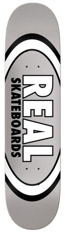 Real Team lassic Oval Skateboard Deck 7.75", Silver