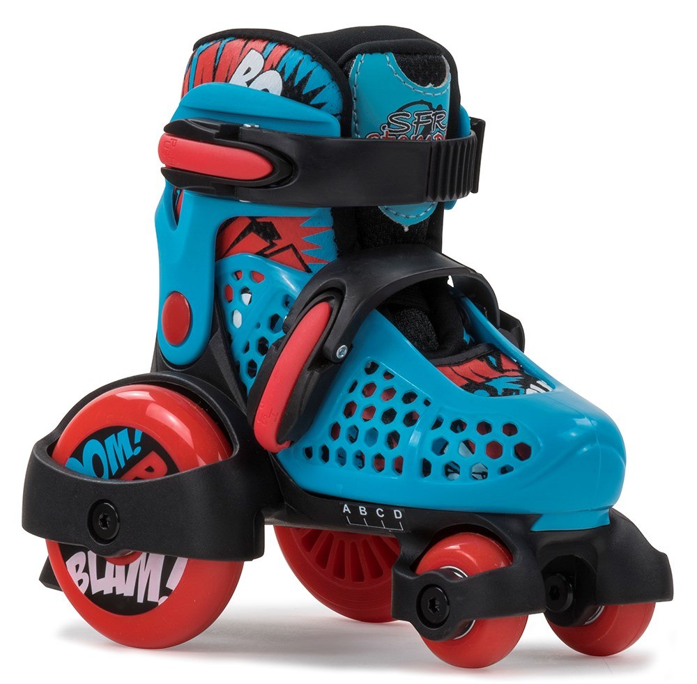 SFR Stomper Adjustable Quad Skates Quad Roller Skates SFR Blue/Black 6J-9J