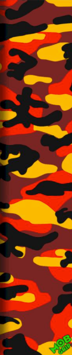 Mob 9" Graphic Camo Skateboard Griptape Grip Tape MOB Orange Camo