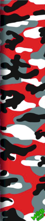 Mob 9" Graphic Camo Skateboard Griptape Grip Tape MOB Red Camo