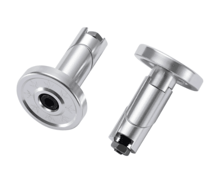 Blunt Scooters Alloy Bar Ends, Silver Grips Blunt 