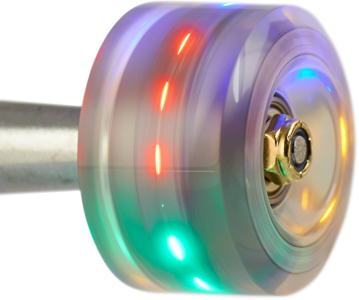 Clouds Urethane Nebula Light Up Quad Skate Wheels & Bearings, Clear/Silver Quad Roller Skates Rampworx Shop