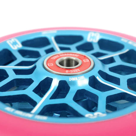 CORE Hex Hollow Stunt Scooter Wheel 110mm – Pink/Blue Scooter Wheels CORE