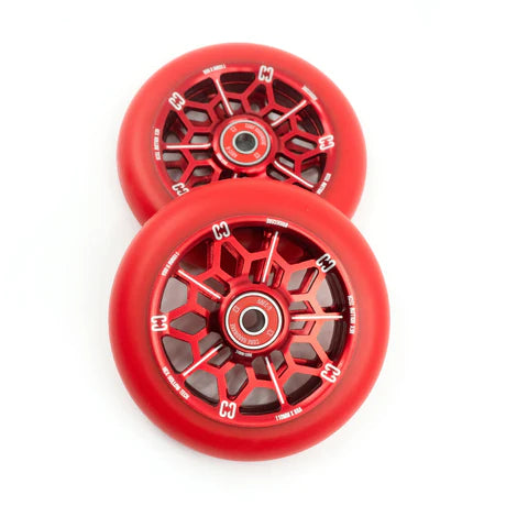 CORE Hex Hollow Stunt Scooter Wheel 110mm – Red Scooter Wheels CORE