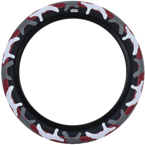 Cult Vans Tyre - Red Camo With Black Sidewall 2.40"