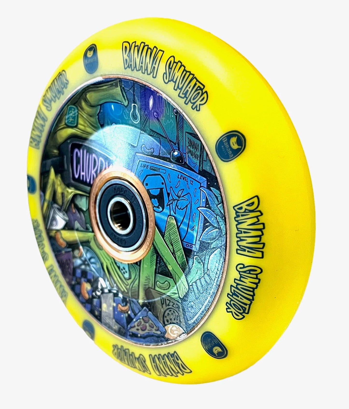 Chubby Banana Simulator Stunt Scooter Wheel 110mm, Yellow Scooter Wheels CHUBBY