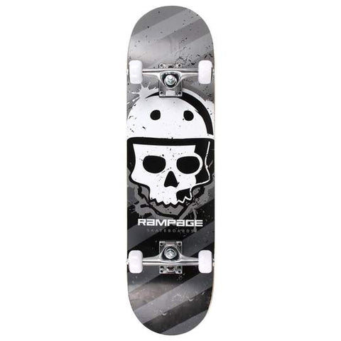 Rampage Bonehead Complete Skateboard, Black